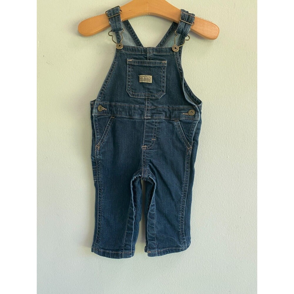 Wrangler 3-6 Month Dark Wash Denim Overalls Kids Toddler Vintage Wrangler Jeans